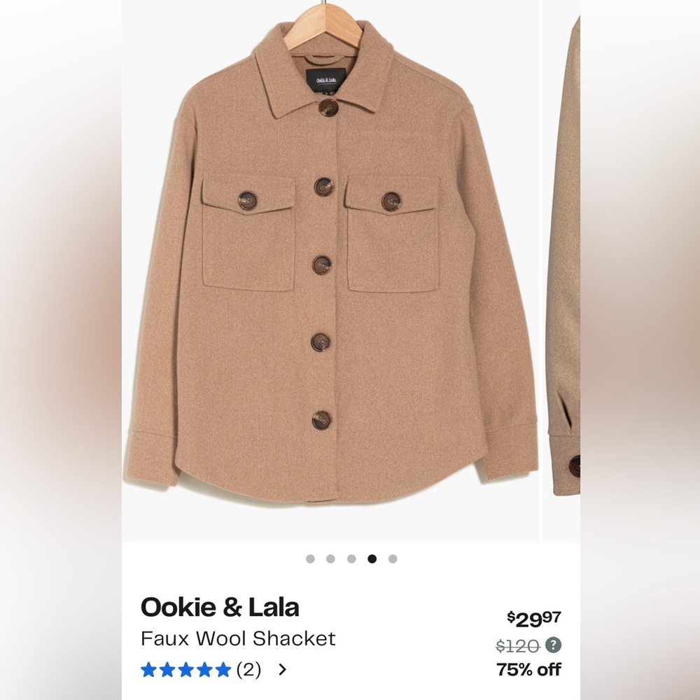 Tan Button-Up Jacket - Picture 5 of 6
